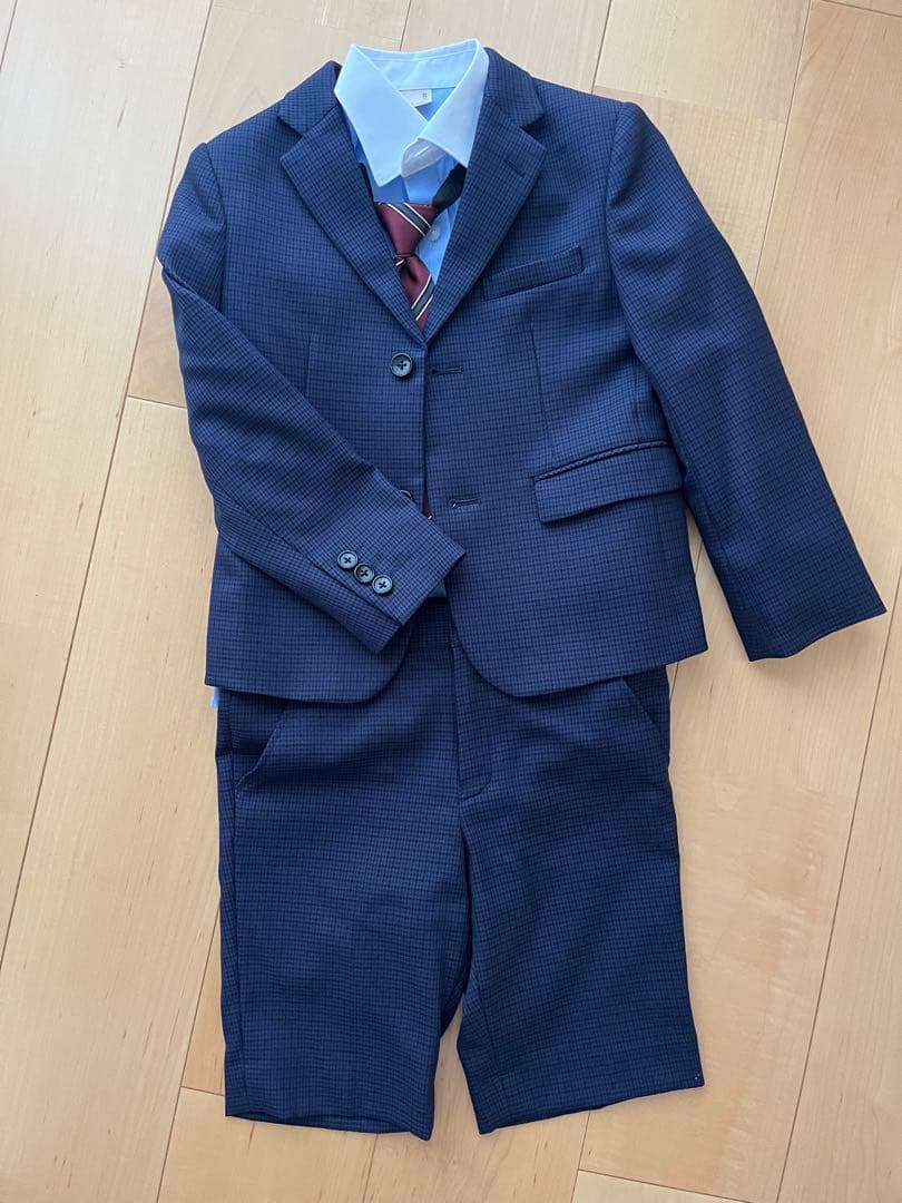 petit main ネイビー スーツ 120サイズ　フォーマル　入学式　七五三