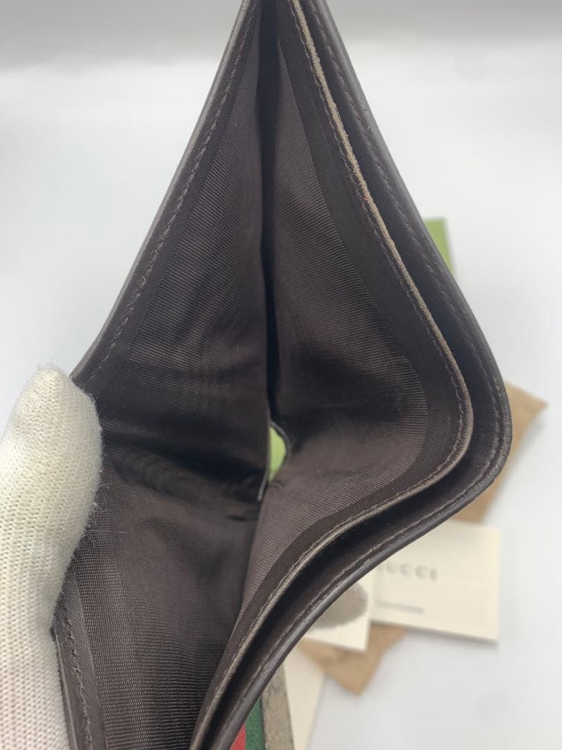 GUCCI グッチ 財布 シェリーライン グッチシマ レザー ベージュ P55