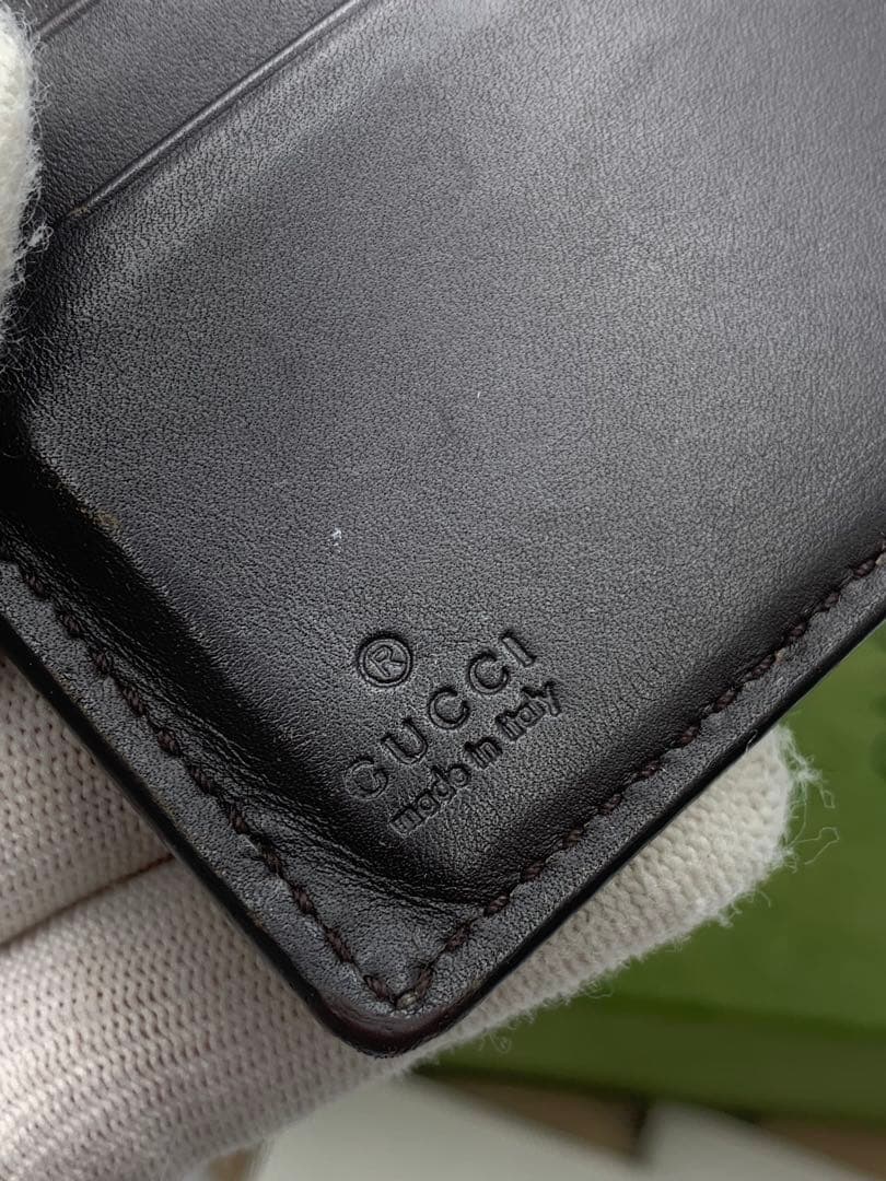 GUCCI グッチ 財布 シェリーライン グッチシマ レザー ベージュ P55