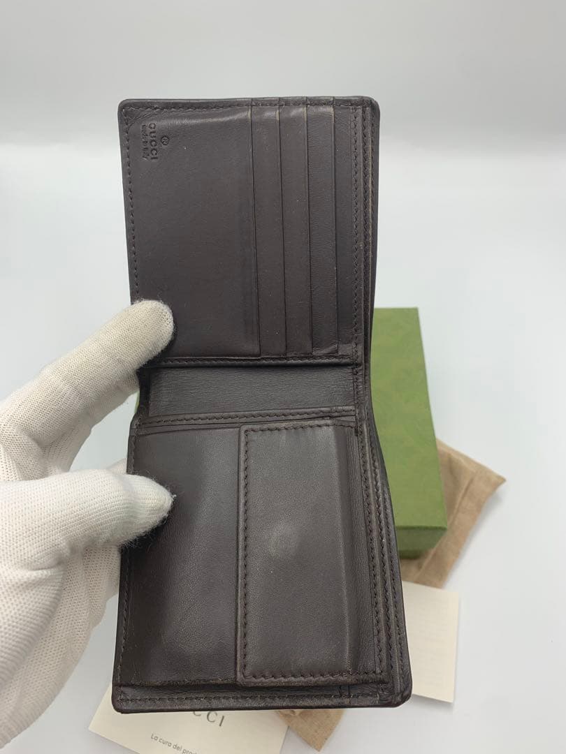 GUCCI グッチ 財布 シェリーライン グッチシマ レザー ベージュ P55