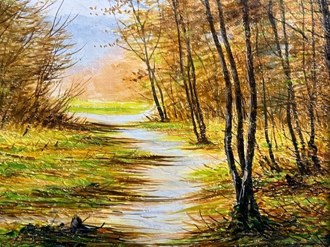 小川馨生「富士望遠」 4号 油彩 油絵 絵画 風景画 富士山 木製額縁