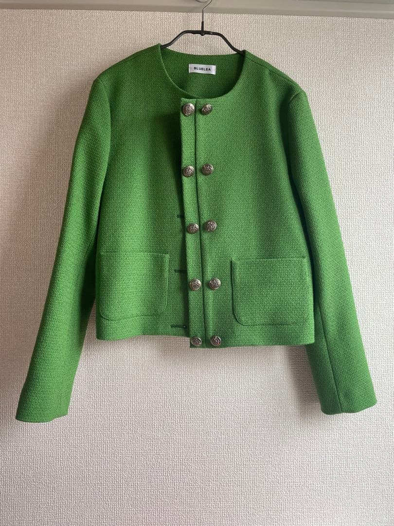 BLUELEAノーカラージャケット