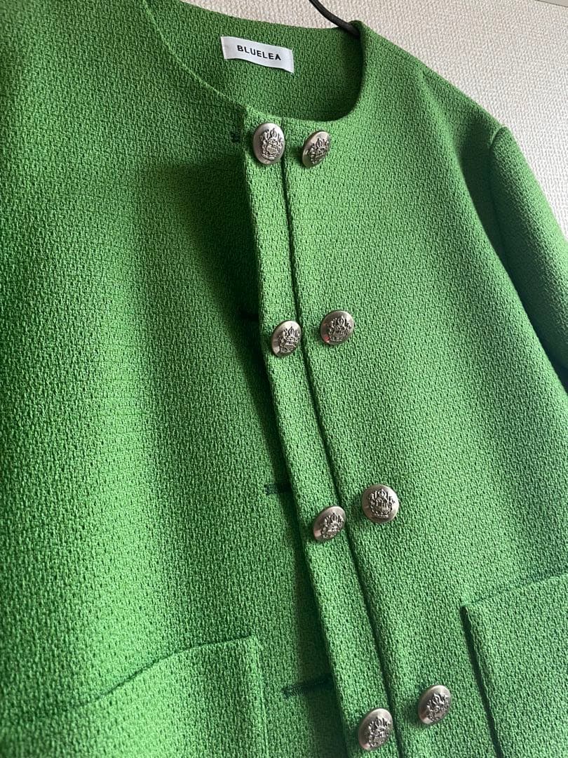 BLUELEAノーカラージャケット