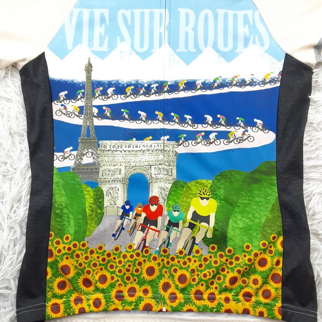 美品◎PEARL IZUMI パールイズミ サイクリングウェア上下セット 向日葵