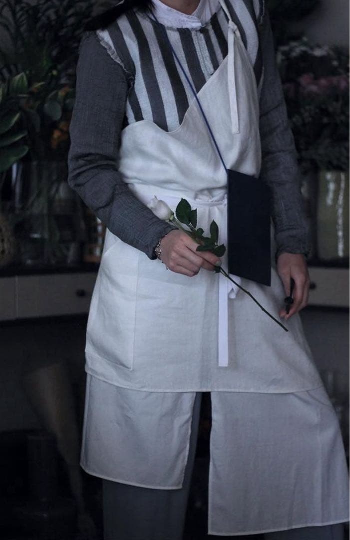 MALU TO マルト［未使用］ワンショルダー　リネン レイヤーエプロン