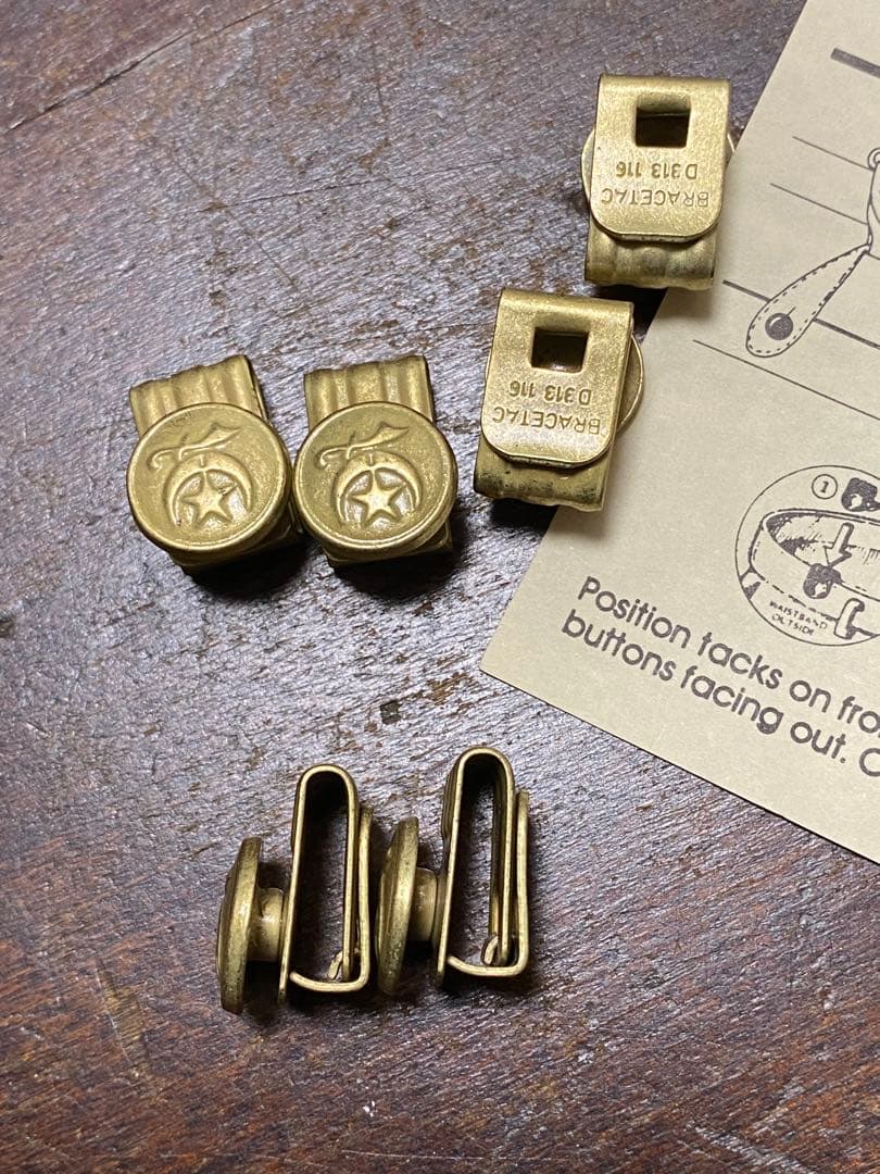 40s'50s'ビンテージ シュライナー サスペンダーボタン チェンジボタン