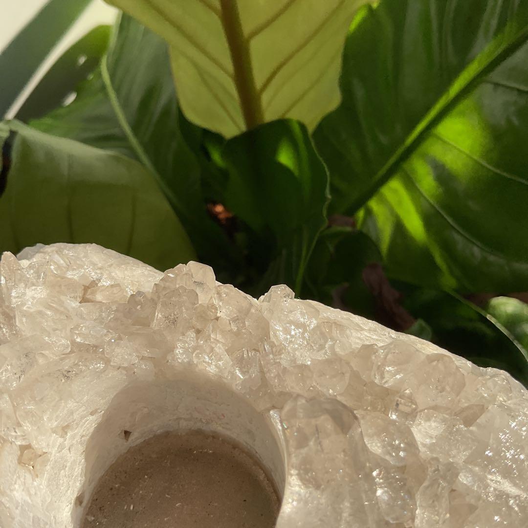 水晶 クラスター キャンドルホルダー 天然石 原石 パワーストーン