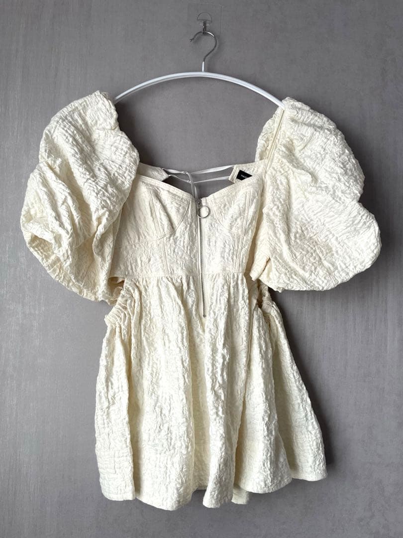 【USED】メゾンスペシャル バルーンスリーブチュニック 2way ホワイト