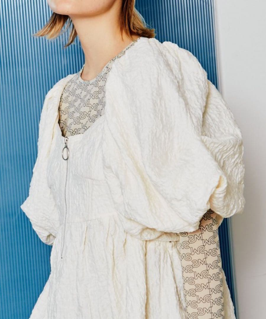 【USED】メゾンスペシャル バルーンスリーブチュニック 2way ホワイト