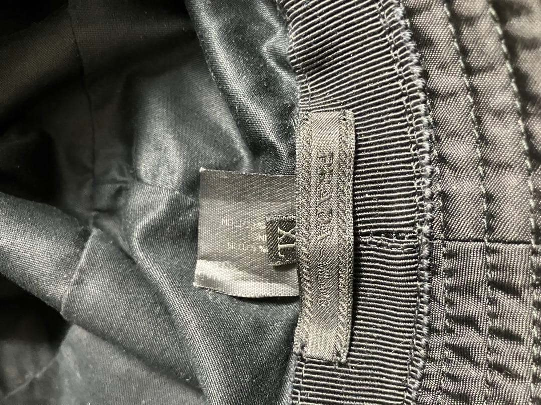 PRADA ブラック XLサイズ　バケットハット　ギャランディカード付き