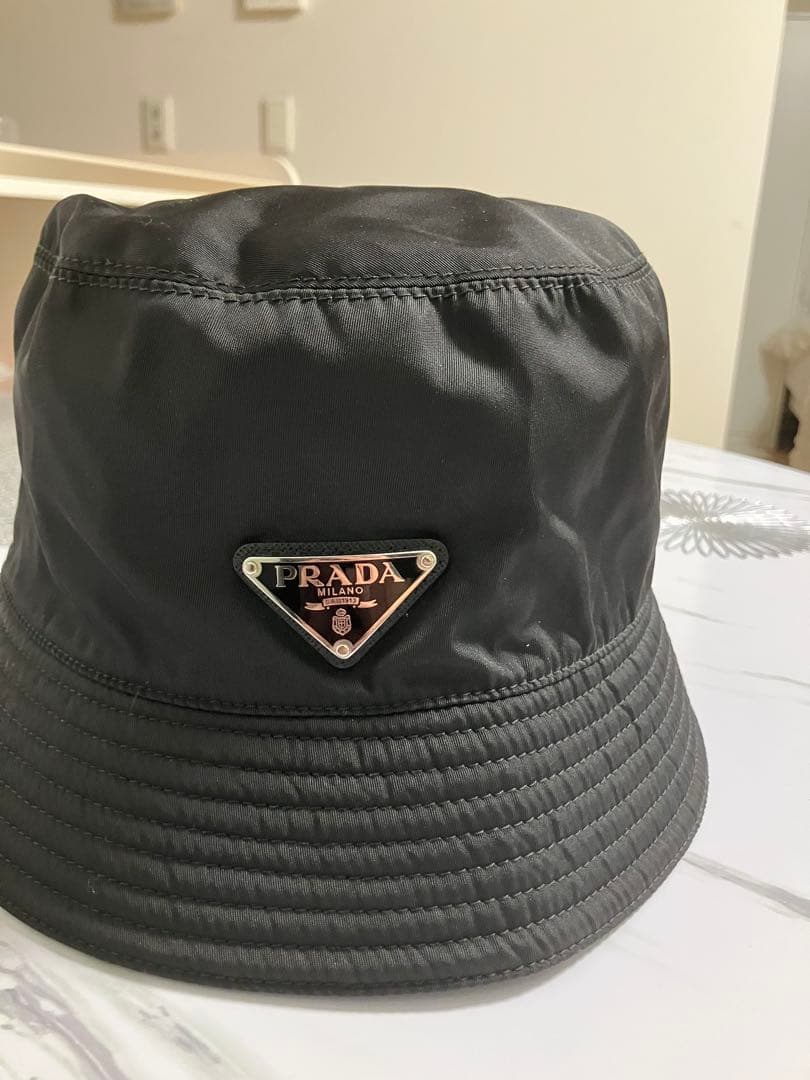 PRADA ブラック XLサイズ　バケットハット　ギャランディカード付き
