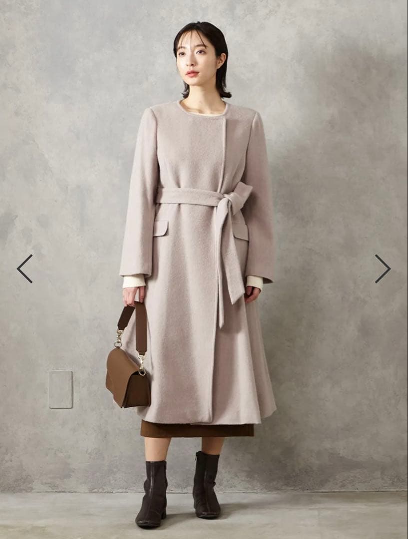 【新品未使用】AIMER アルパカシャギーフィット＆フレアコート