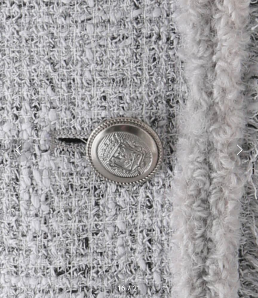 ヴェルメイユパーイエナ★ ブッチャーツイードフリンジジャケット