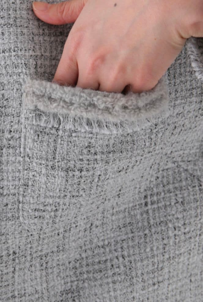 ヴェルメイユパーイエナ★ ブッチャーツイードフリンジジャケット