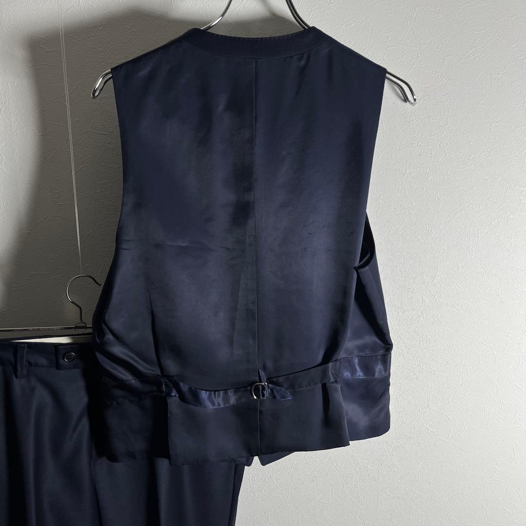 【極美品•3ピース】 ポールスミス×ロロピアーナ スーツ セットアップ L 濃紺