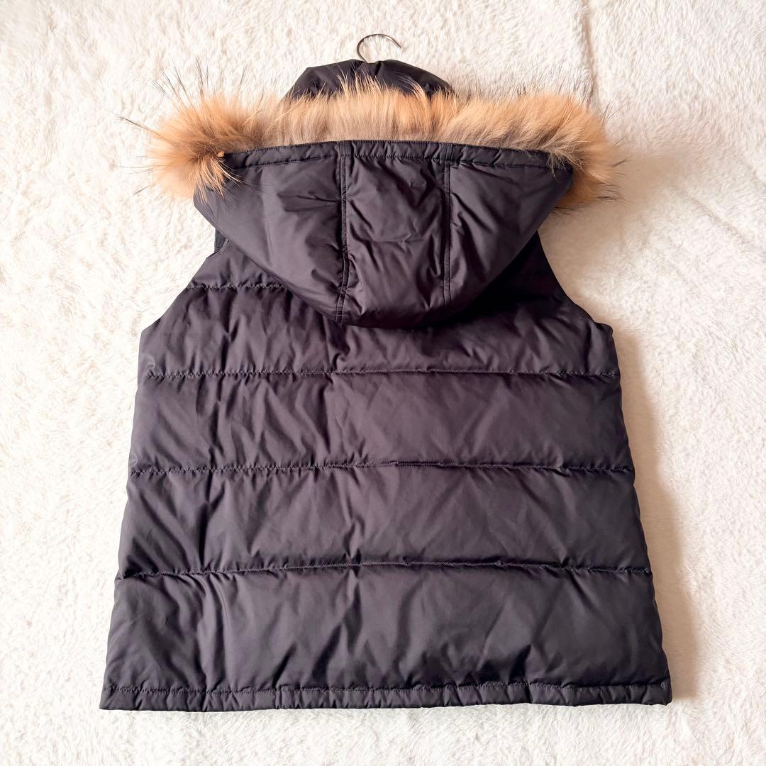 6150 美品✨ ブルーレーベルクレストブリッジ ダウンベスト チェック ファー