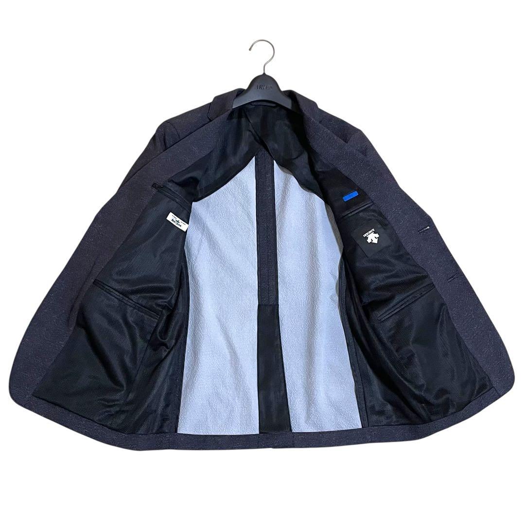 美品　デサント　ウォッシャブル　シアサッカー　トラベルスーツ　セットアップ　A5