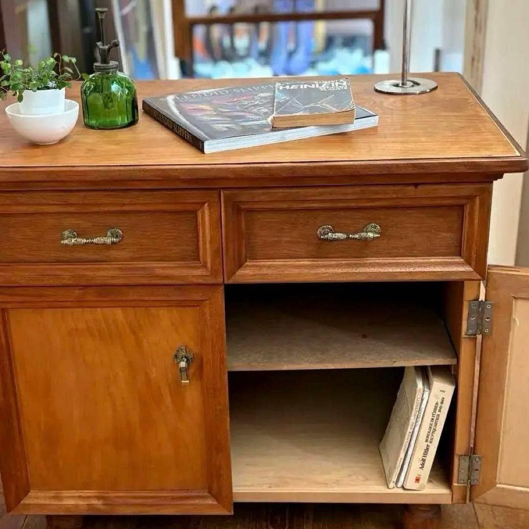 【ヴィンテージ収納棚】北欧 木製キャビネット 特注品 サイドボード アンティーク