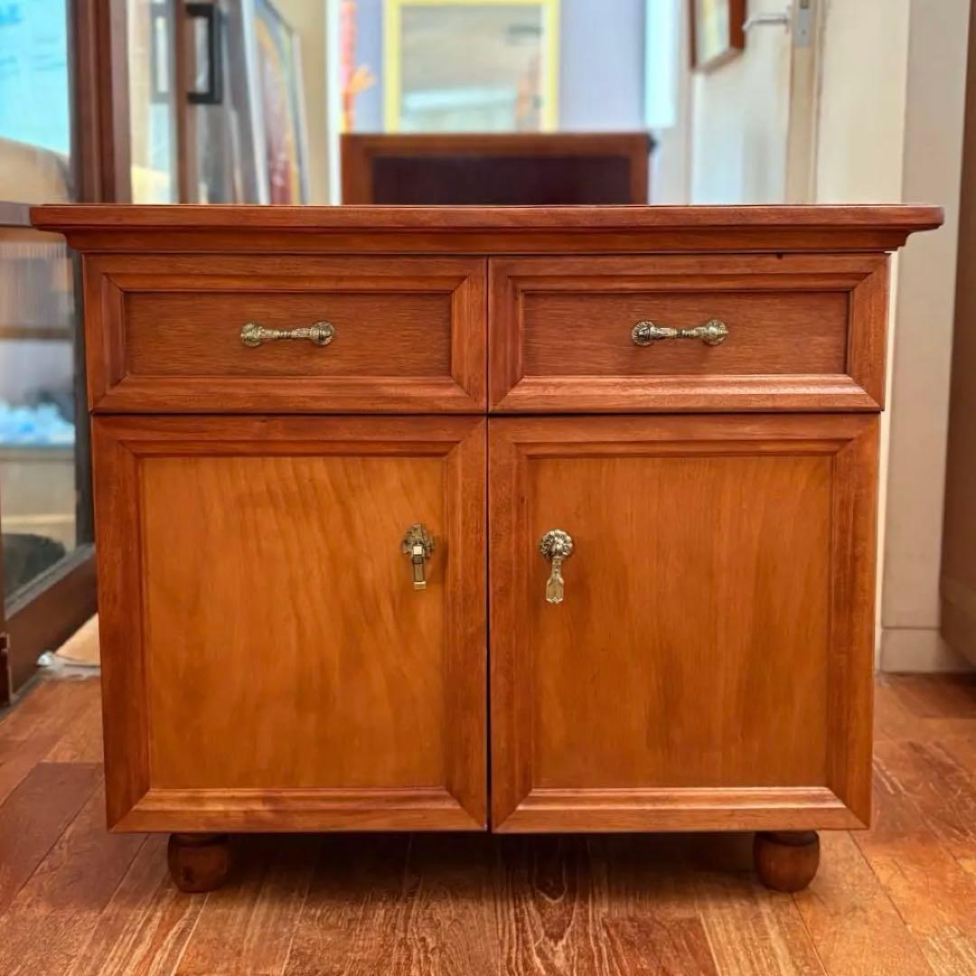 【ヴィンテージ収納棚】北欧 木製キャビネット 特注品 サイドボード アンティーク