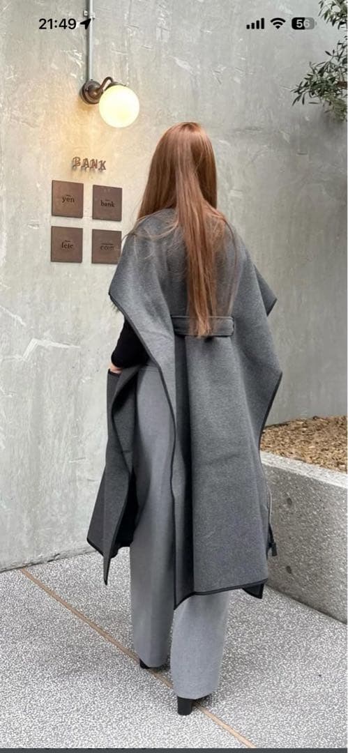 maison de Dolce. レェジェコート ウール風 ベスト ベルト付き