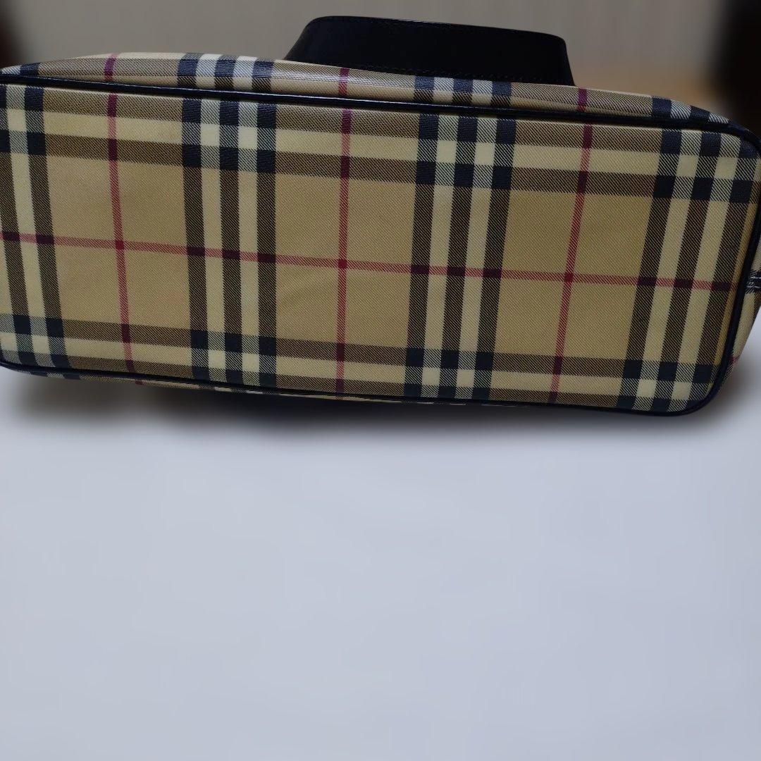 美品 ＢＵＲＢEＲＲY ノバチェックトートバッグ