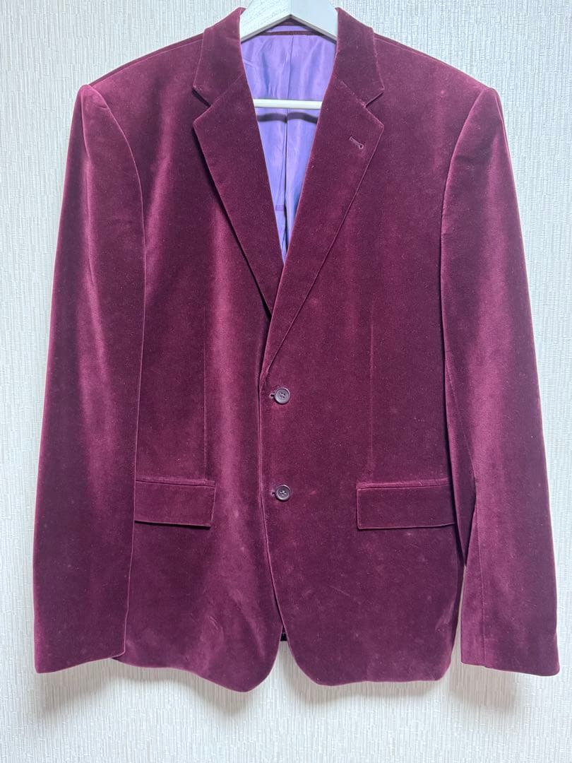 【希少】alain manoukian バーガンディ テーラードジャケット 52
