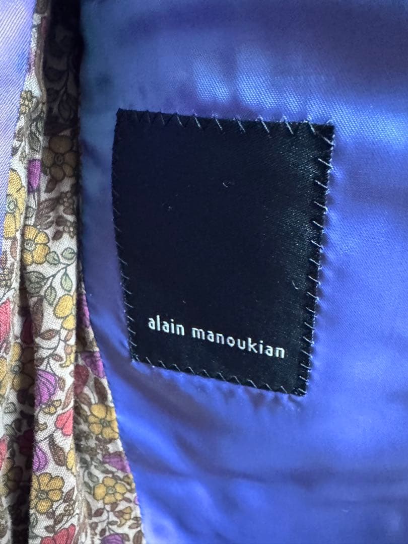 【希少】alain manoukian バーガンディ テーラードジャケット 52