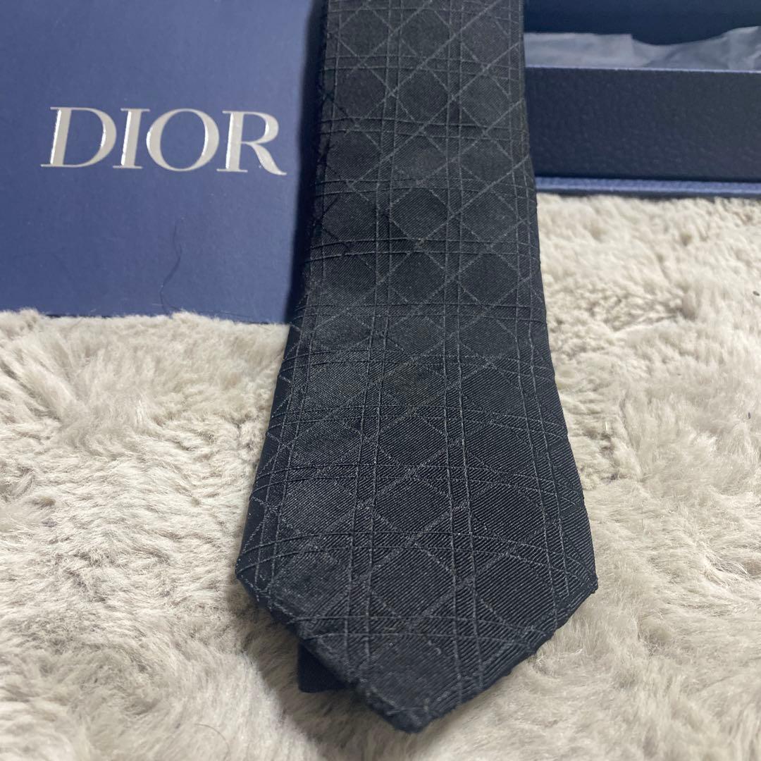 新品タグ付き ディオール ネクタイ ハイブランド カナージュ シルク
