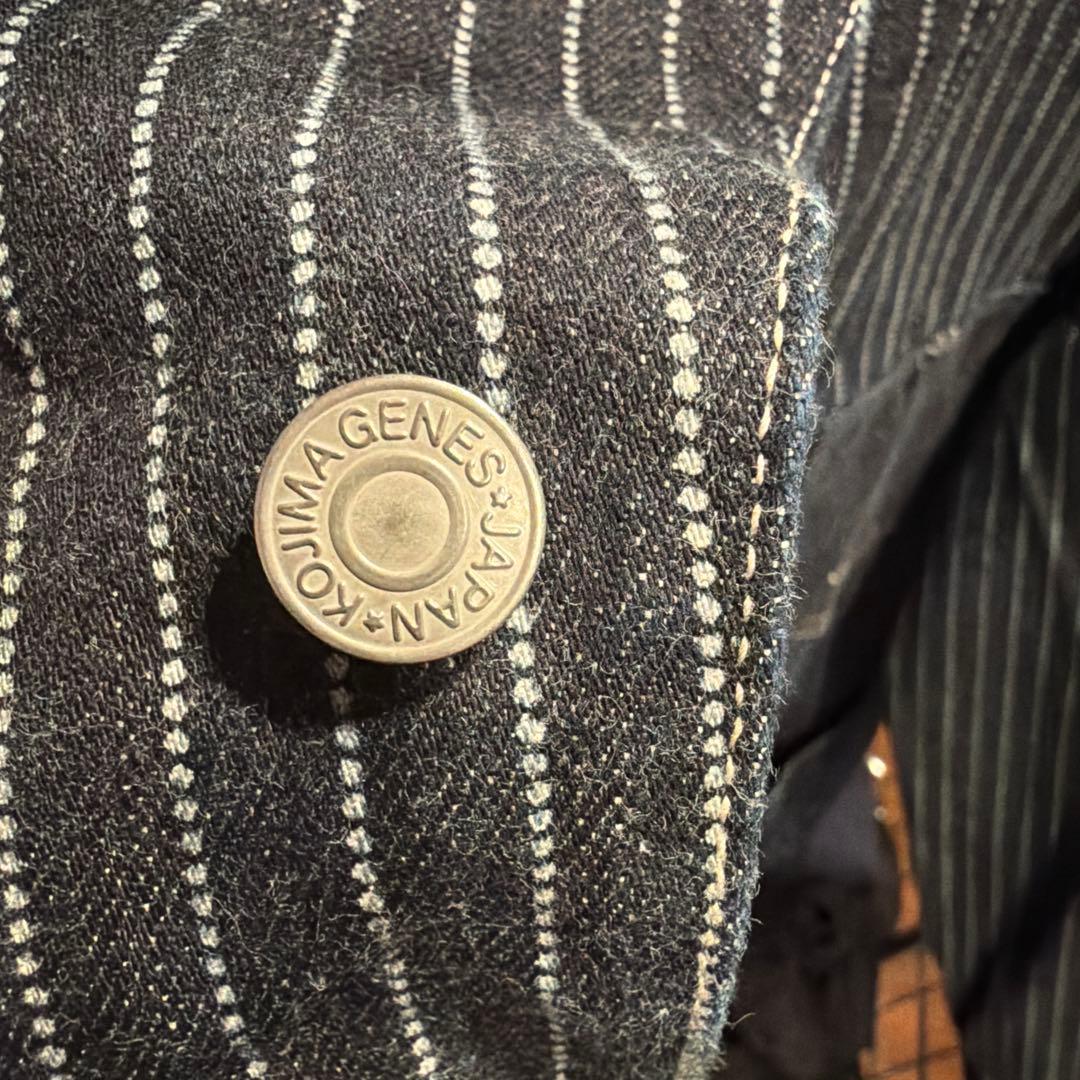 KOJIMA GENES ブラックストライプ カバーオール　ウォバッシュ