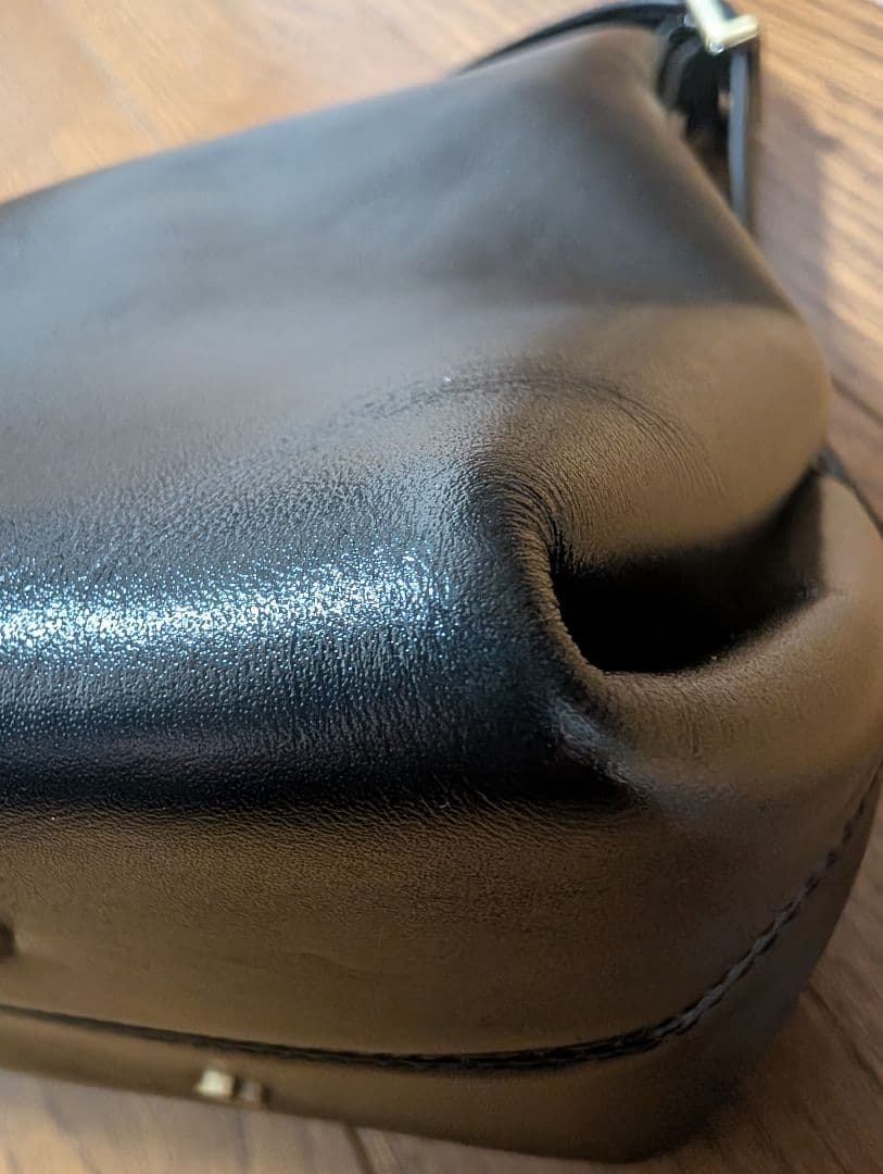 FOLNUA ブラックヴィンテージ　バトーバッグ