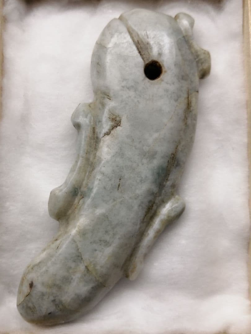 【竹田城】古墳期『糸魚川翡翠勾玉』出土品　超特大勾玉　9.0cm子持勾玉