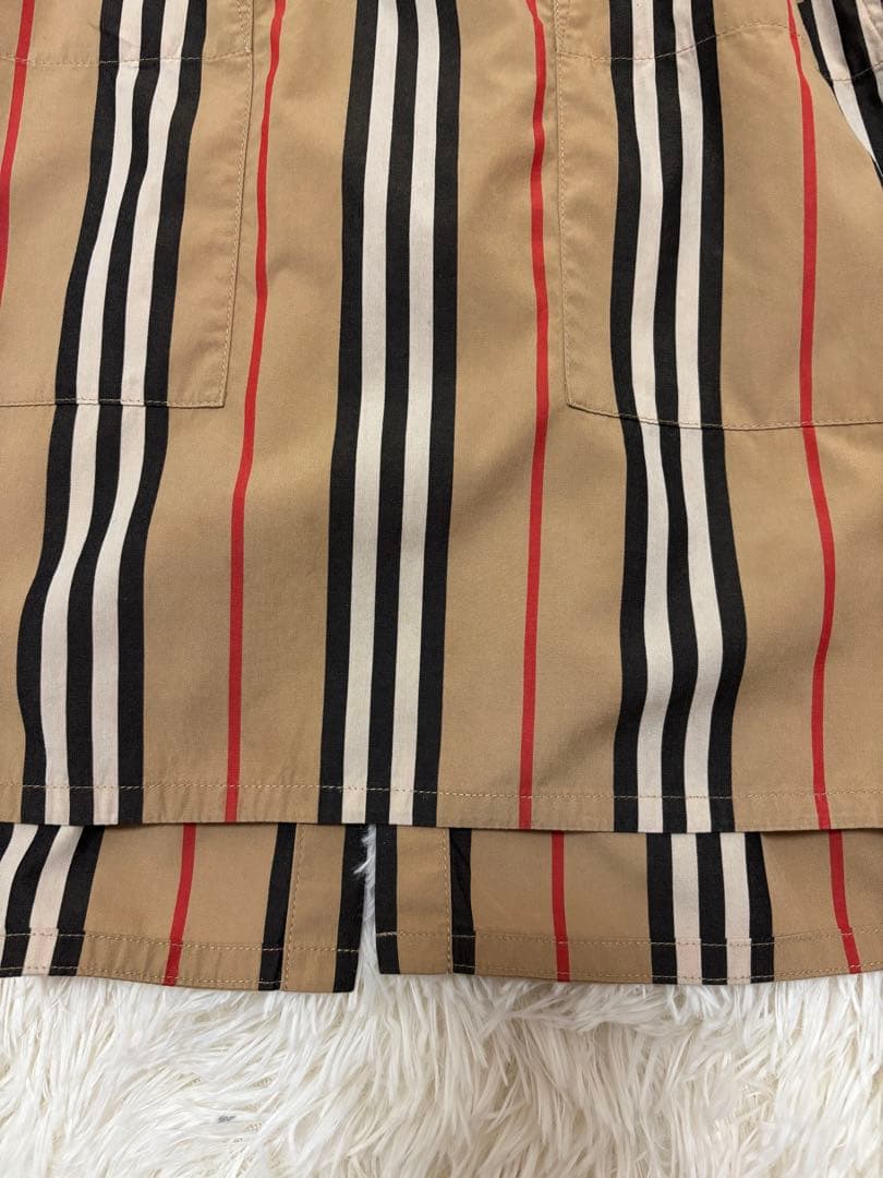 バーバリー　4y104cm アイコンストライプ長袖ワンピース