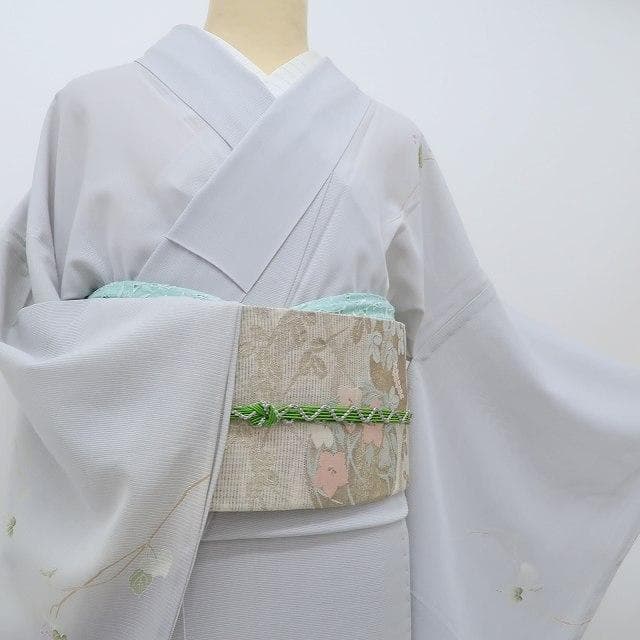 夏着物 正絹 絽“お顔にこやか、ルンルンの童子とあなた♪”訪問着 N-33