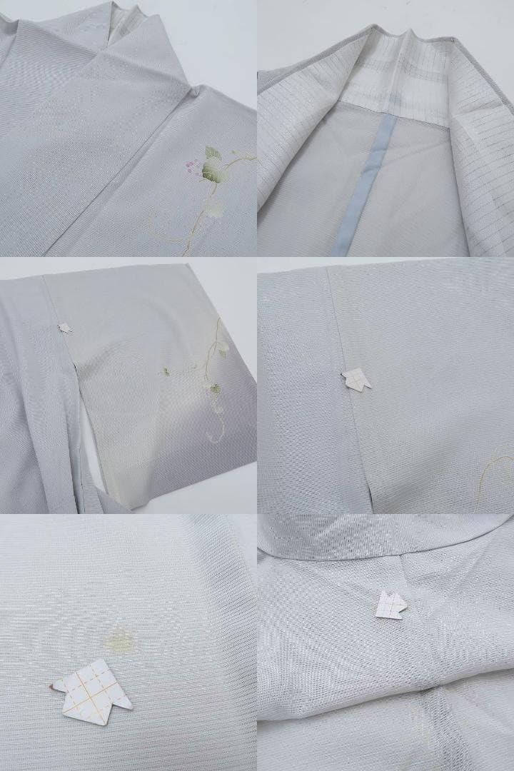 夏着物 正絹 絽“お顔にこやか、ルンルンの童子とあなた♪”訪問着 N-33