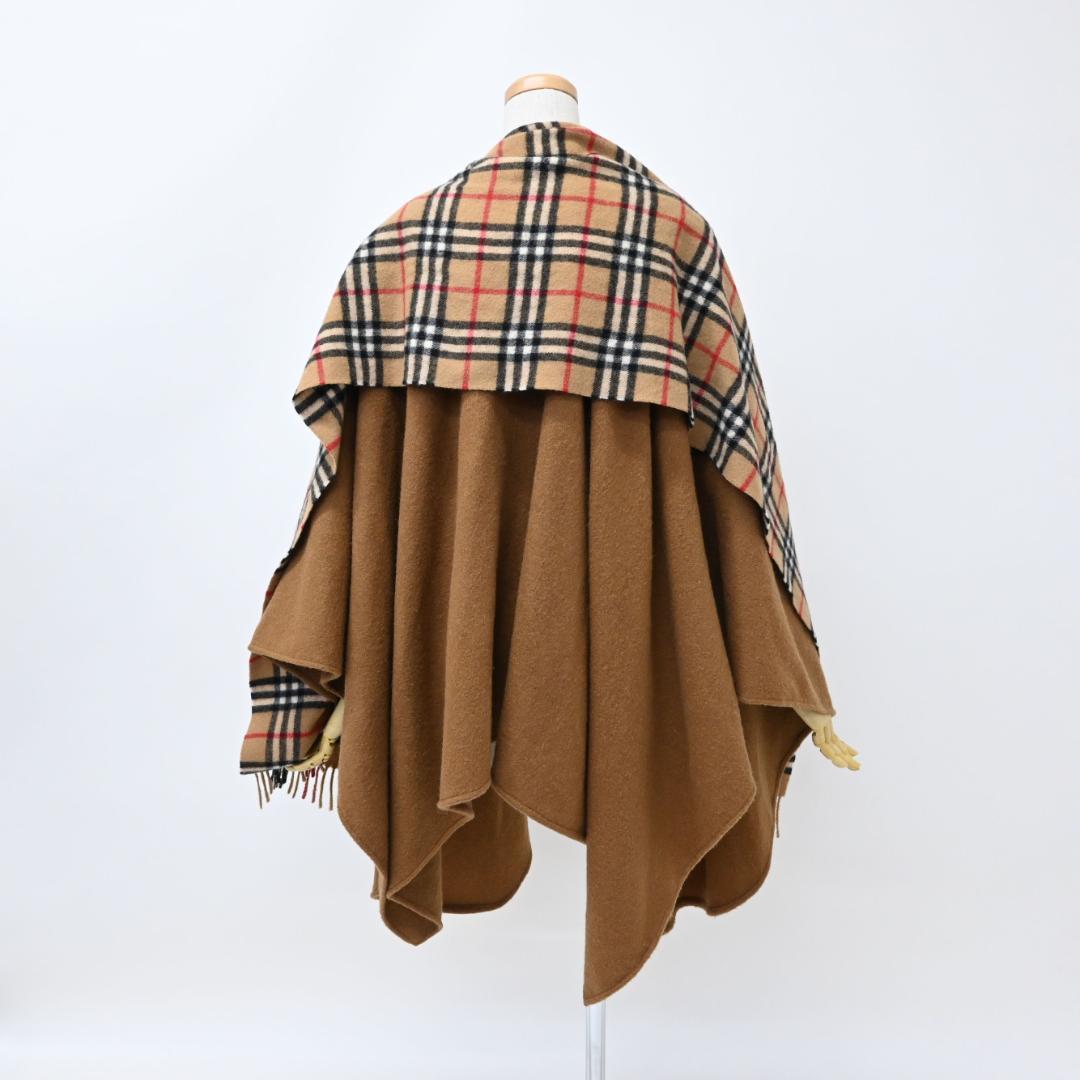 ■ 48026★ バーバリーズ ポンチョ ストール ショール ノバチェック*
