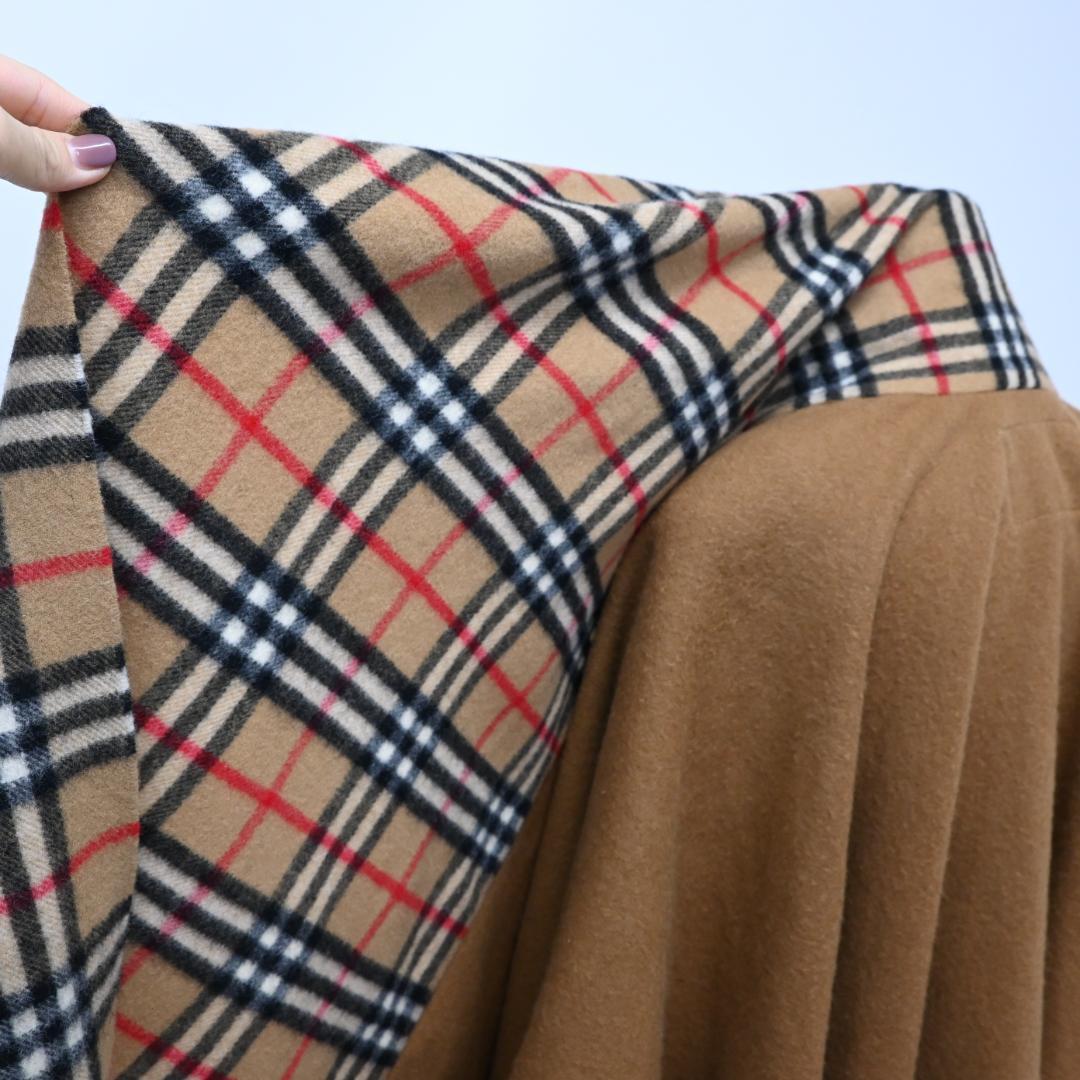 ■ 48026★ バーバリーズ ポンチョ ストール ショール ノバチェック*
