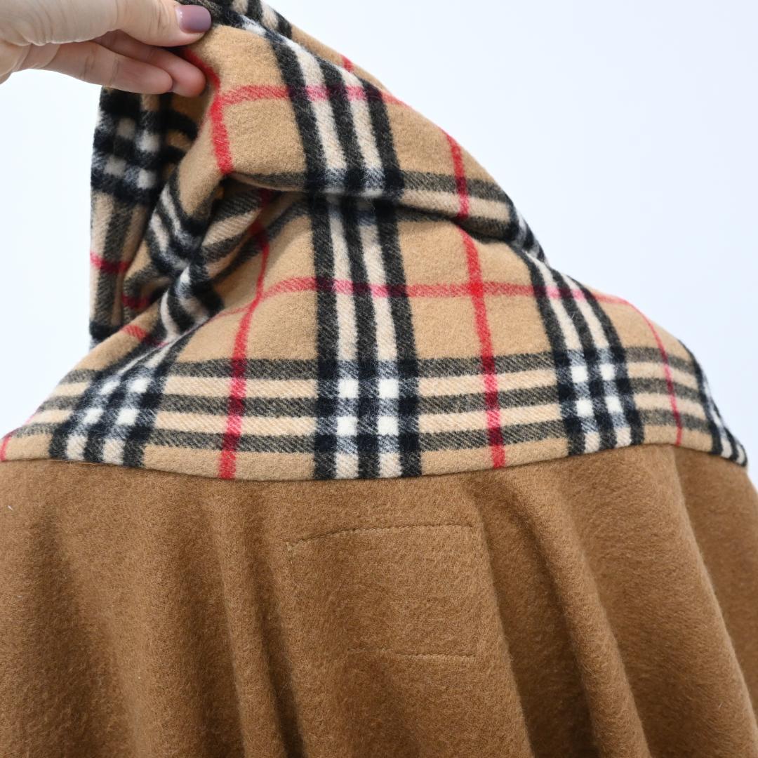 ■ 48026★ バーバリーズ ポンチョ ストール ショール ノバチェック*