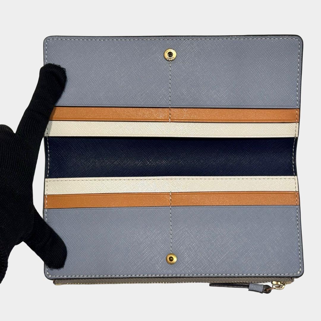 極美品✨TORY BURCH トリーバーチ　ロビンソン　長財布　グレージュ系