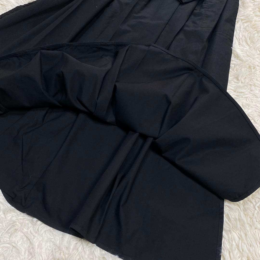 美品 ✨️マックスマーラ 近年モデル シャツワンピース ブラック マキシ丈 40