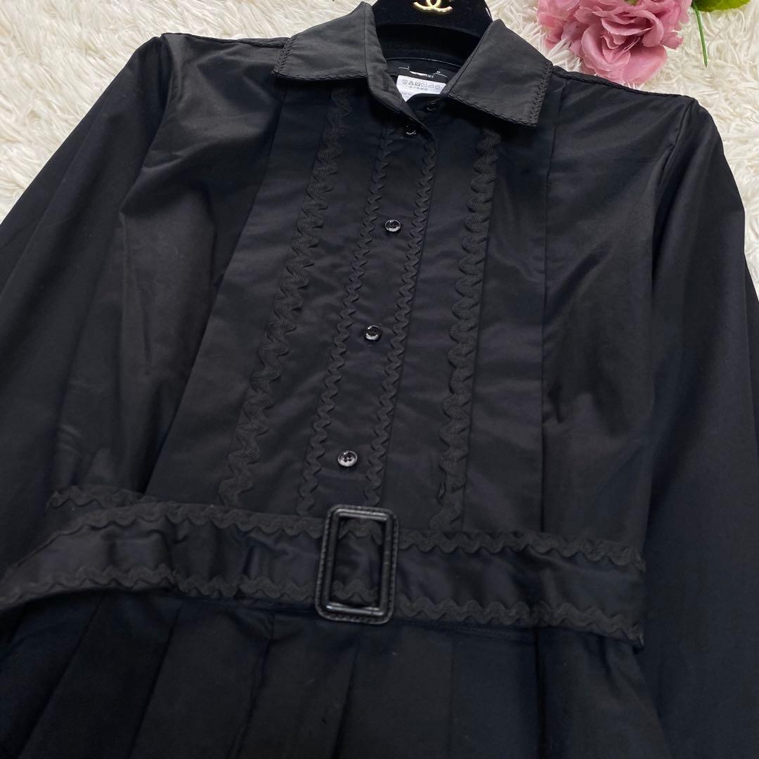 美品 ✨️マックスマーラ 近年モデル シャツワンピース ブラック マキシ丈 40