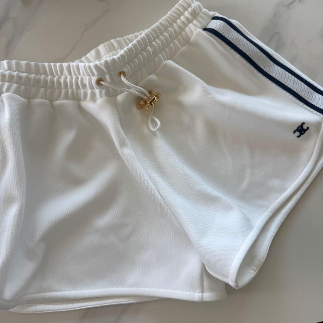 セリーヌ パンツ ショート ハーフ トリオンフ ロゴ ライン celine