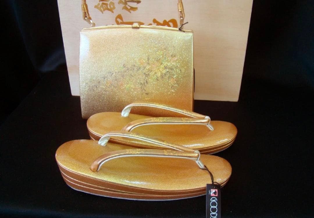 訪問着・礼装用 本皮 草履・バッグ セット