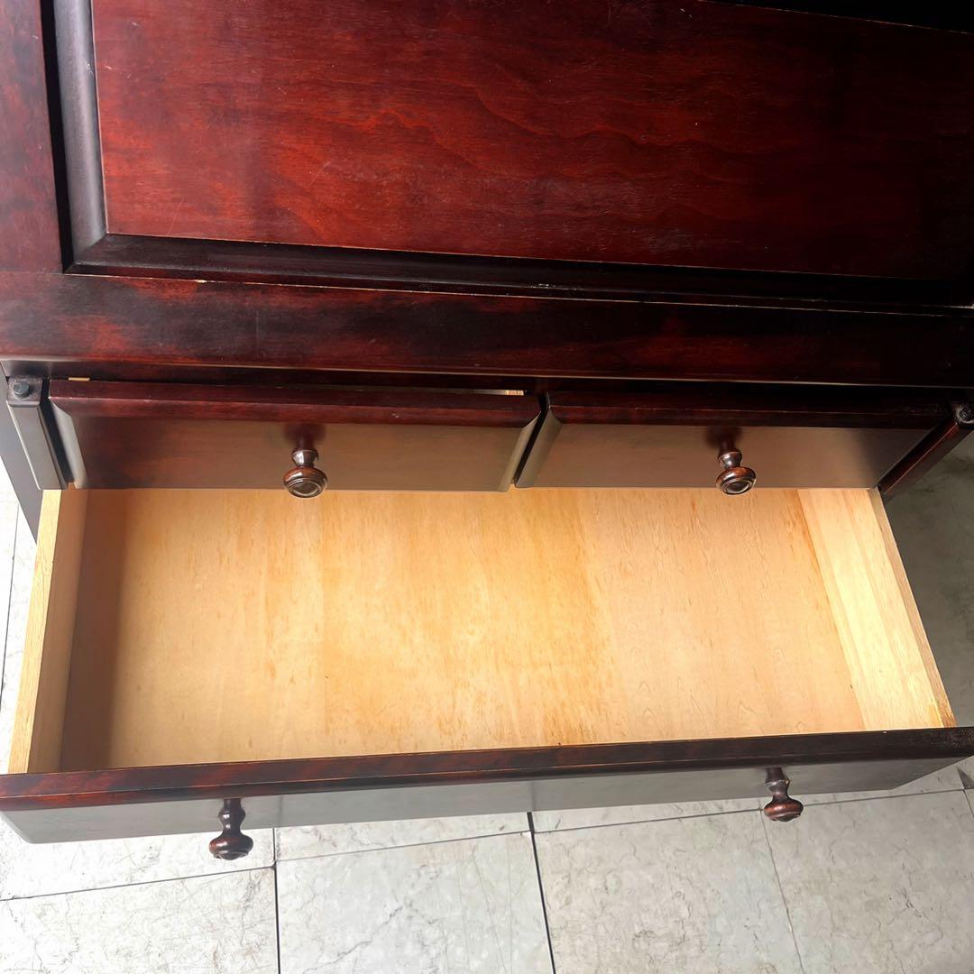 取付無料！えぞ民芸家具 天然木おしゃれアンティークライティングビューロー✨