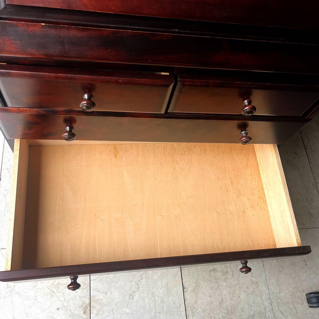 取付無料！えぞ民芸家具 天然木おしゃれアンティークライティングビューロー✨