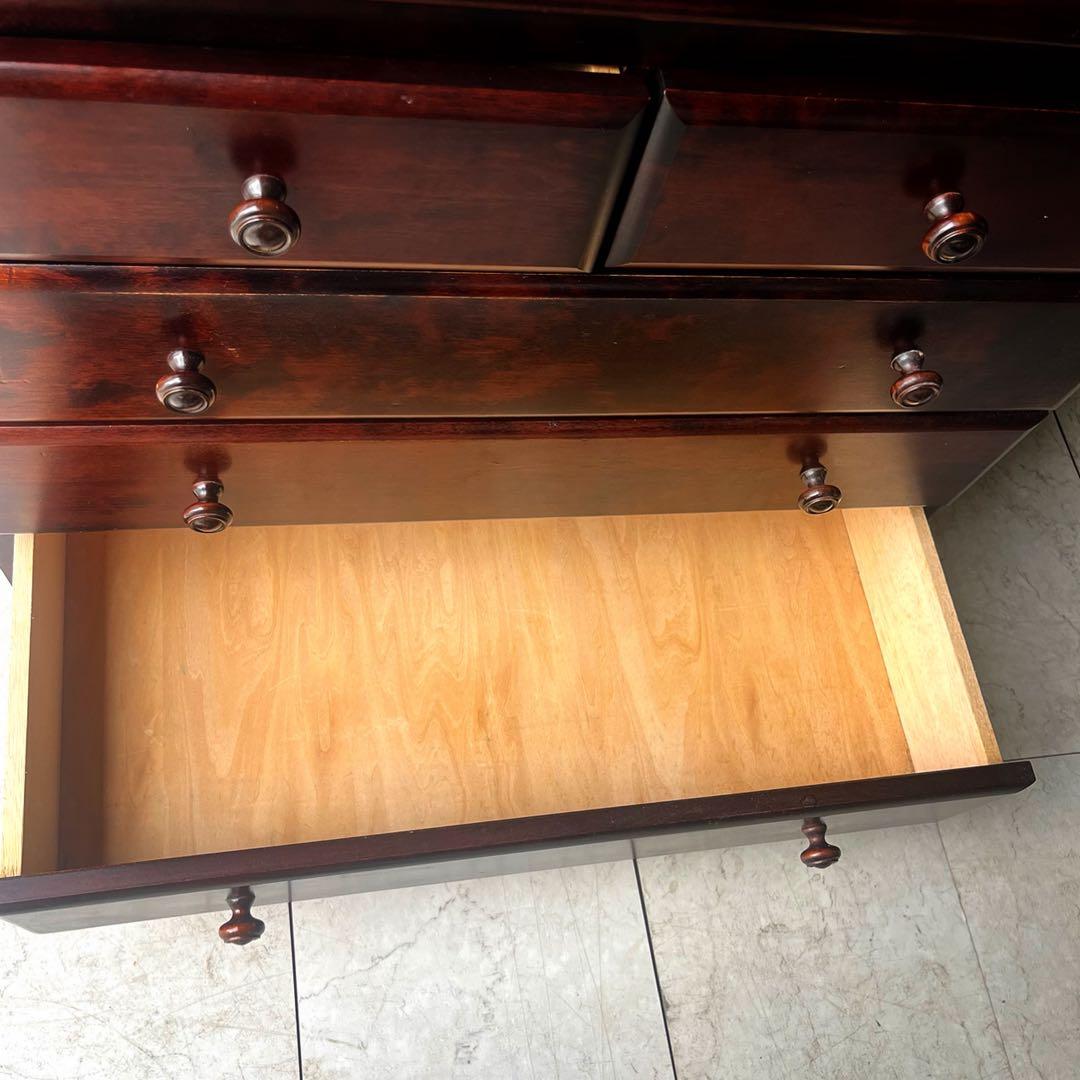 取付無料！えぞ民芸家具 天然木おしゃれアンティークライティングビューロー✨