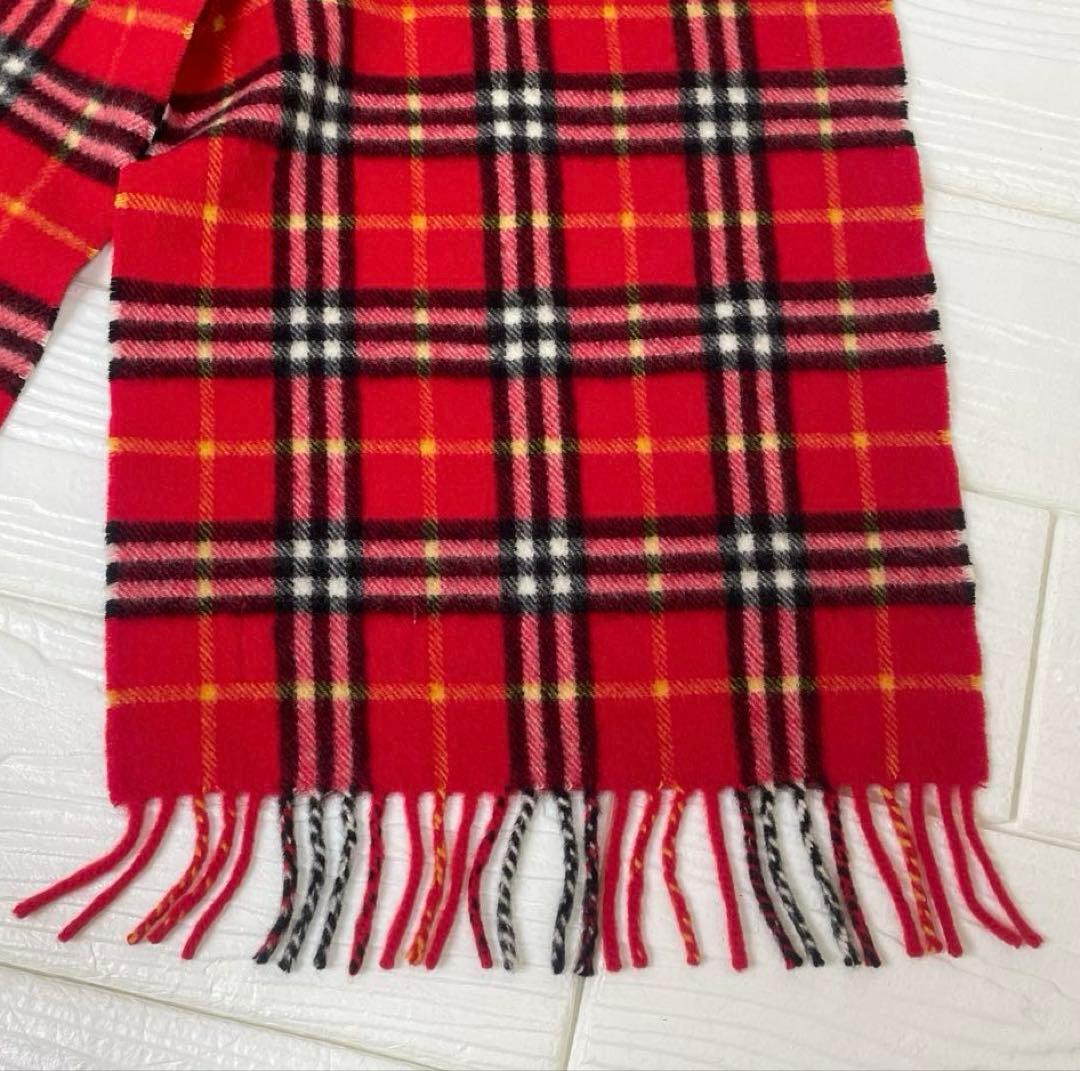Burberrys カシミア100％ マフラー ノバチェック　レッド