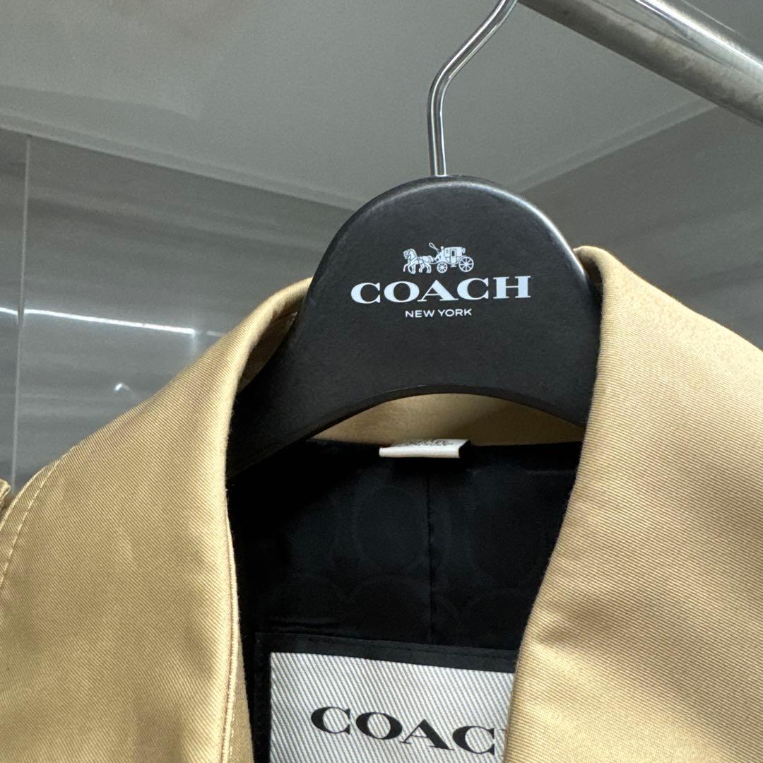 2024年購入　コーチ　ベージュ トレンチコート ウエストベルト付き