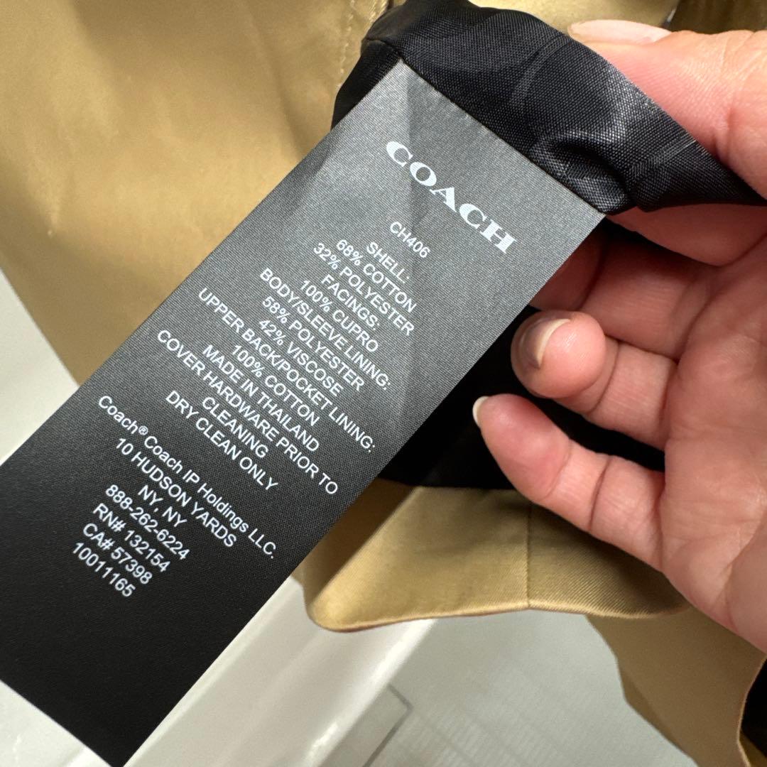 2024年購入　コーチ　ベージュ トレンチコート ウエストベルト付き