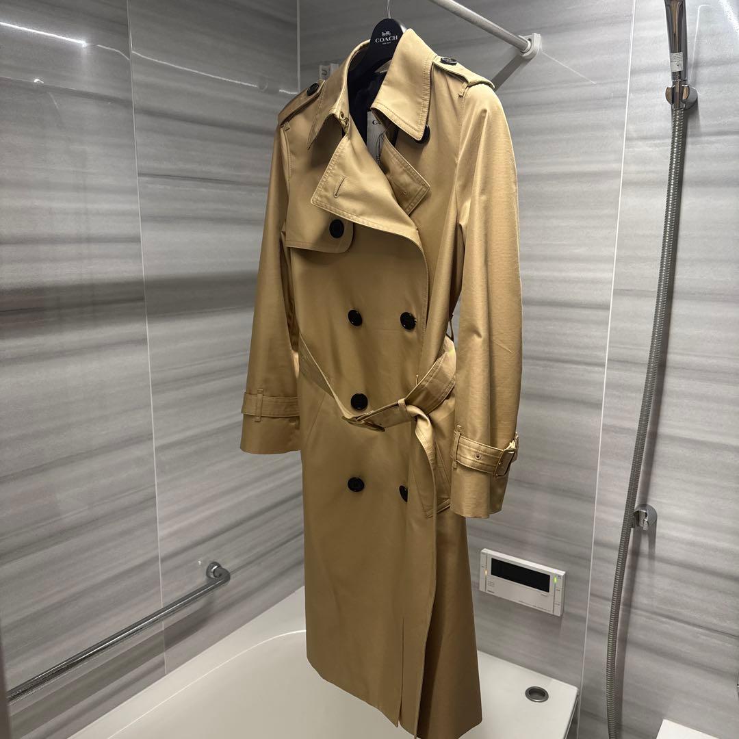 2024年購入　コーチ　ベージュ トレンチコート ウエストベルト付き