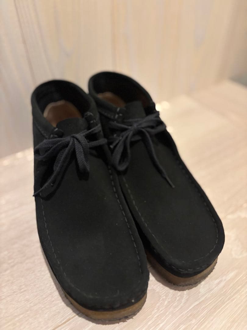 Clarks クラークス スエードブラックスニーカー UK9G ワラビー
